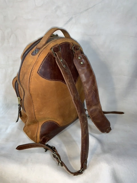 Leather backpack